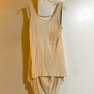 loose open back long top/coverup